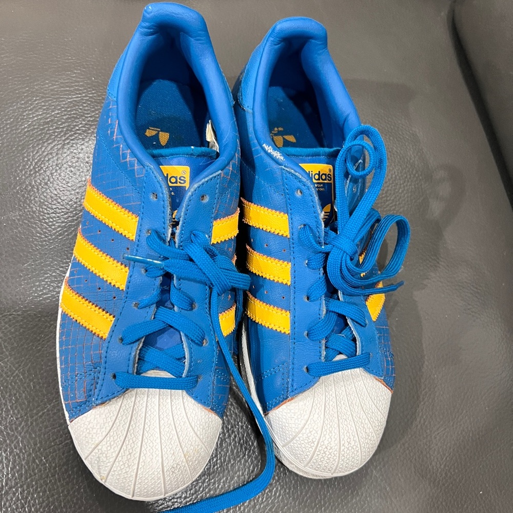 adidas Blue and Yellow Sneakers